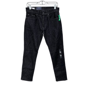 Gap NWT Slim Soft Flex Dark Wash Men's Denim Jeans Size 30x30 Casual Black Zip